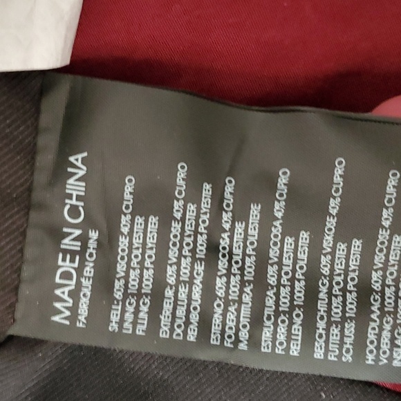 CLUB MONACO burgundy lightweight moto jacket. Size small - Picture 9 of 11